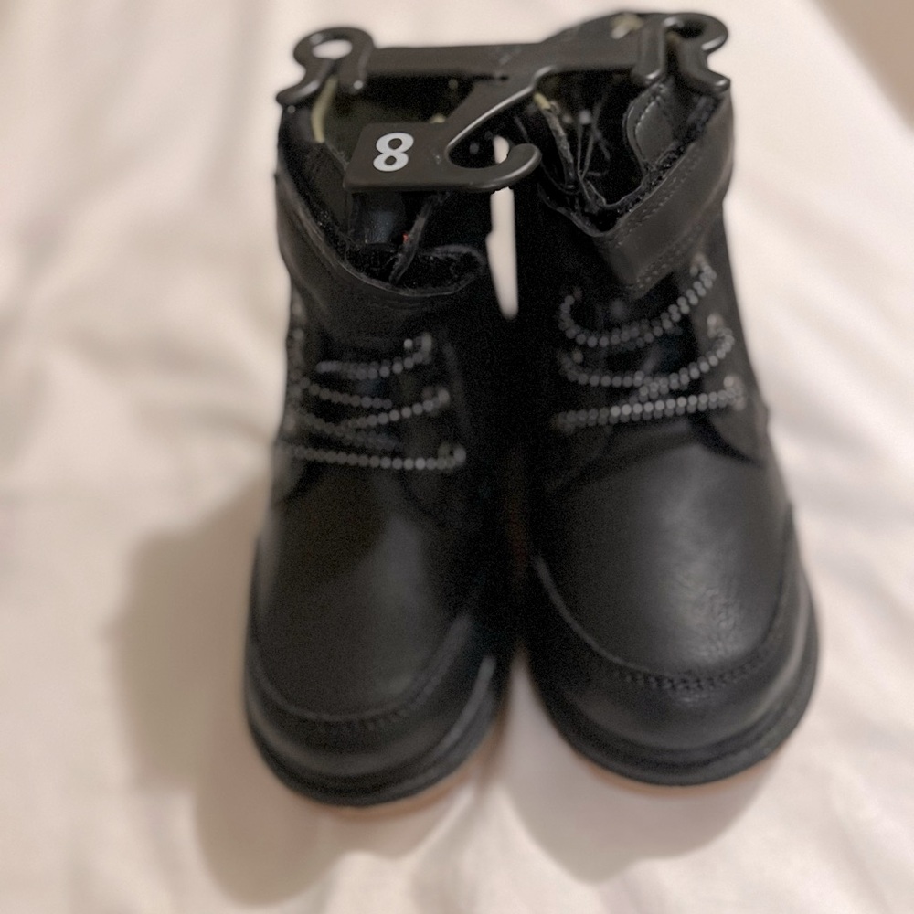 Boys Black (Timberland Style) Boots size 8C